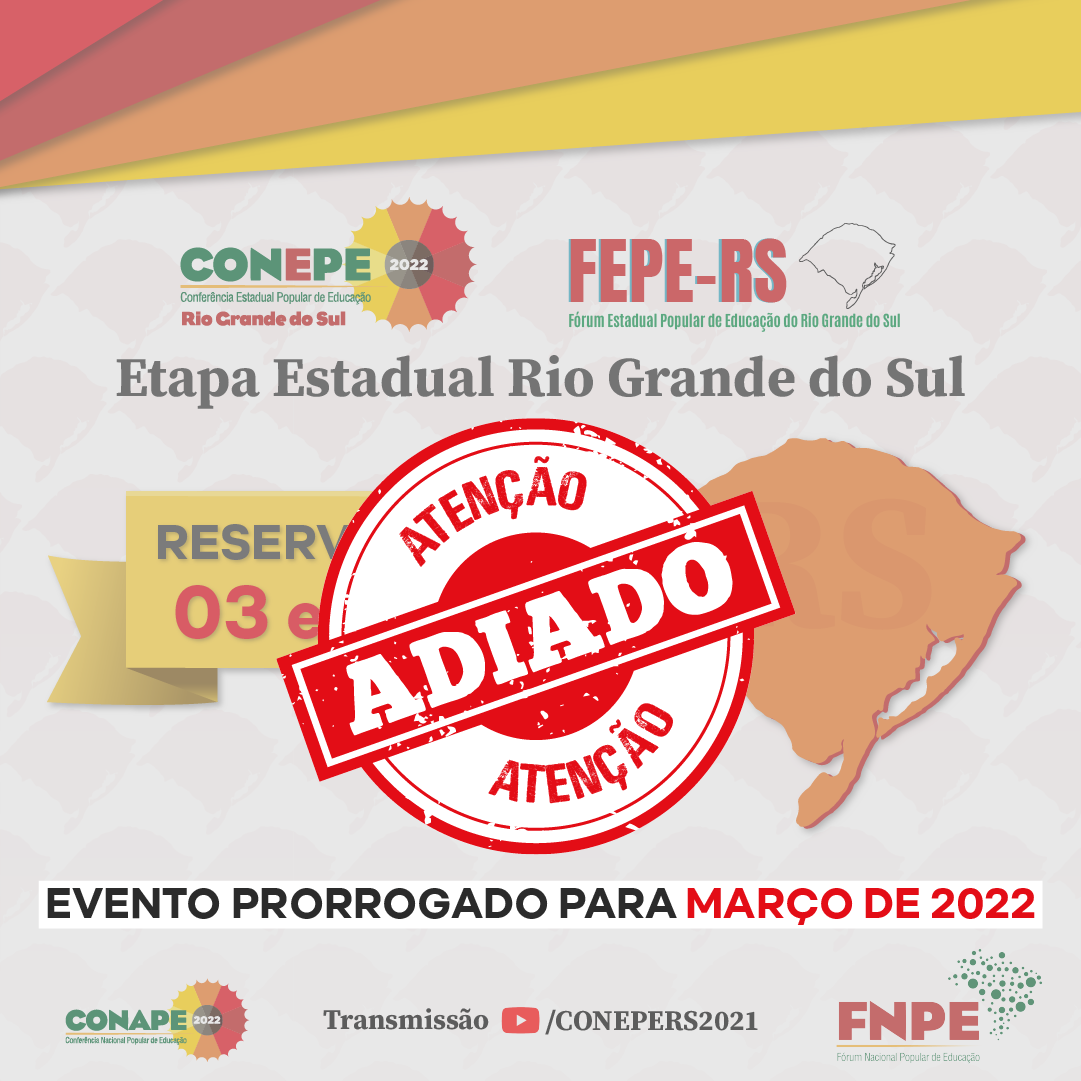 CONEPE-RS será realizada em março de 2022