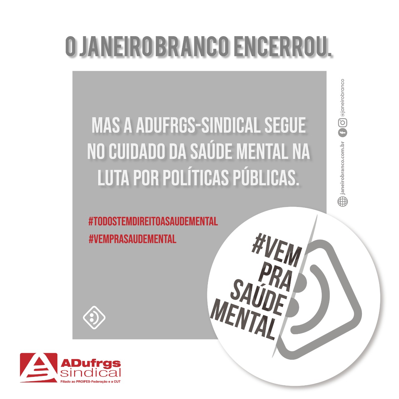 ADUFRGS-Sindical segue com as políticas públicas de cuidado da saúde mental