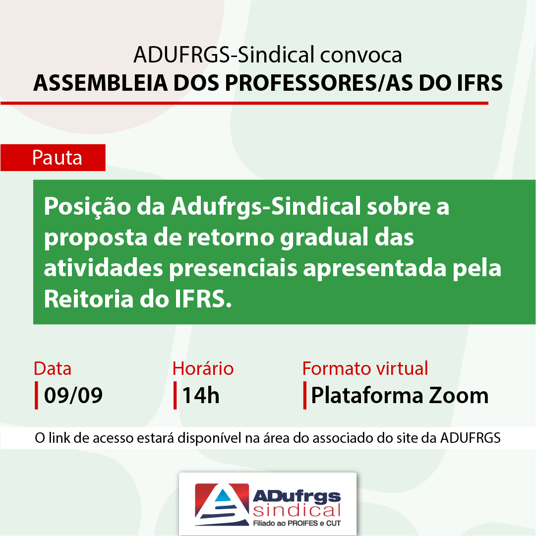 ADUFRGS Sindical convoca
